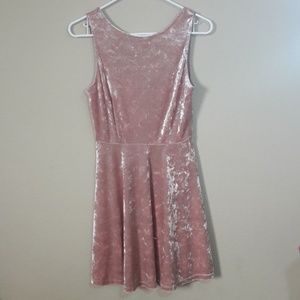 Forever 21 Pink Crushed Velvet Dress